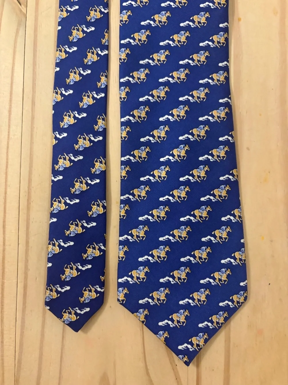 Vintage Sero New England Classics Silk Equestrian Jockey Tie Navy Blue